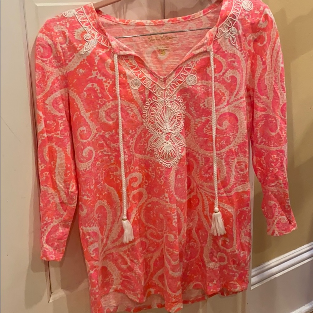Lily Pulitzer tassel shirt